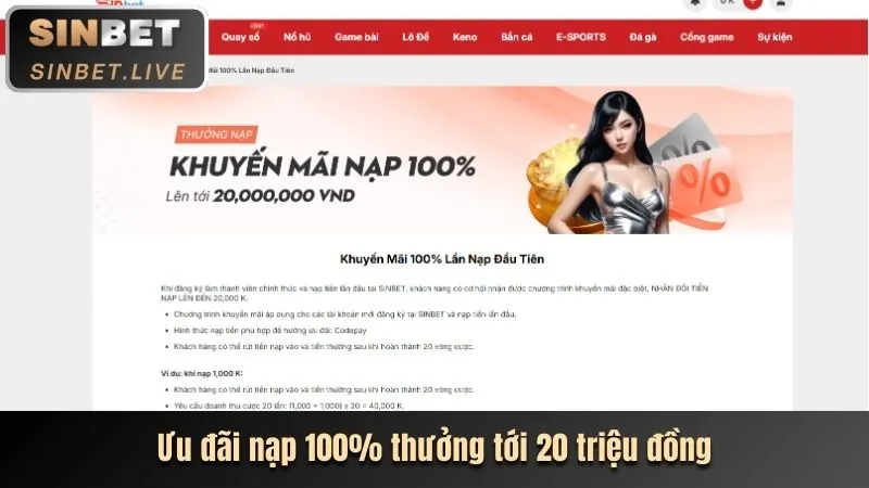Chọn mục nạp tiền